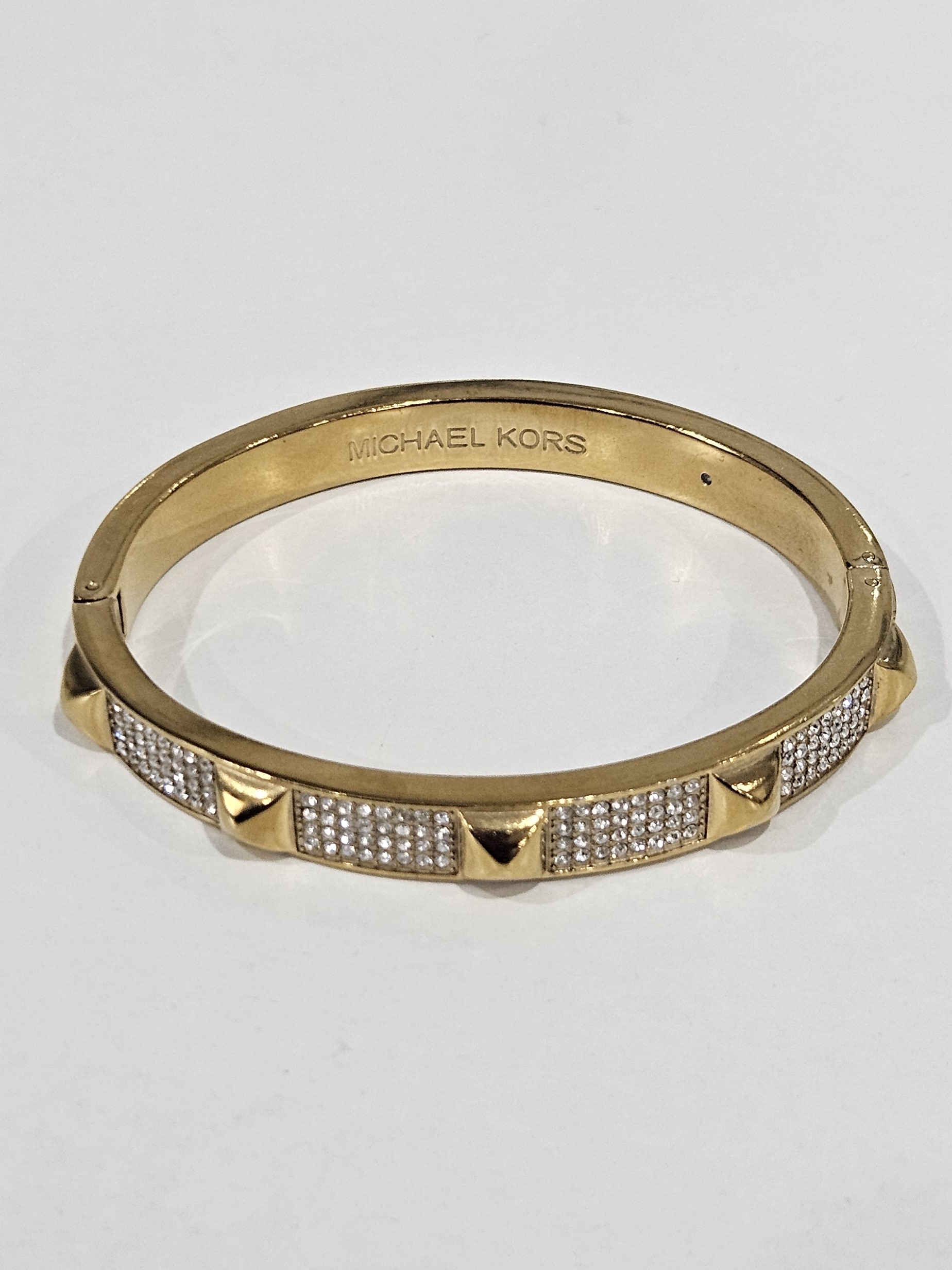 Michael Kors Gold Pav Hinged Bangle